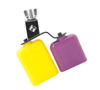 SUPVOX Muyu Bangzi High Low Tone Wooden Cowbell for Drum Kit Percussion Block Drum Accessory in Yellow Purple