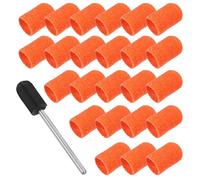 SUPVOX Nail Drill Bits for Precise Grinding Sturdy Sand and Metal Material 30 Sets Sanding Bands with 7mm Bearing Shaft and Removing Foot Calluses for Home Use and Foot Care Routines