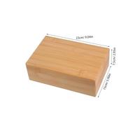 SUPVOX Natural Bamboo Yoga Brick for Yoga Practice Wooden Auxiliary Block Smooth Surface Non Slip Support for Home Fitness and Dance Training