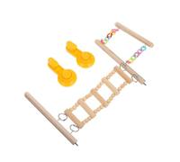 SUPVOX Natural Bird Ladder Perch with Suction Cup for Car Window Compact Space Saving Parrot Climbing Stand for Parakeets Travel Friendly Bird Accessory for Indoor Outdoor Use