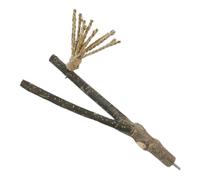 SUPVOX Natural Bird Perch Branch Chewing Wood Toy for Parrot Cage, 25cm x 1.5-2.5cm Seagrass Rope, Scratching Claw Boredom Grinding Stand for Parakeets and Finches