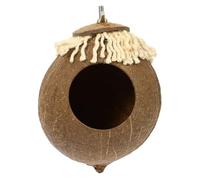 SUPVOX Natural Coconut Shell Bird House Lightweight Breeding Nest for Cage Birds Parakeets Shelter Encouraging Nesting and Breeding Behavior