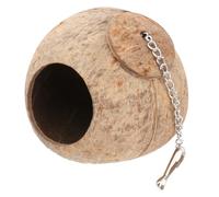 SUPVOX Natural Coconut Shell Bird Nest for Parakeets and Budgerigars Safe and Warm Breeding House for Small Pets Outdoor Hanging Habitat with Natural Material Suitable for Birds and Small