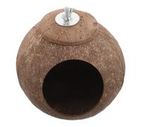 SUPVOX Natural Coconut Shell Parrot Nesting Box with Screw Easy Clean Outdoor Hanging Bird House for Parakeets Lovebirds Cockatiels Private Relaxation and Breeding Hut for Garden Decor