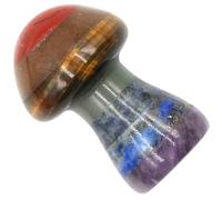 SUPVOX Natural Crystal Stone Mushroom Figurine, Gemstone Miniature for DIY Forest Landscaping and Rustic Garden Decor, Micro Stone Ornament for Flowerpots and Outdoor Scenes