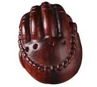 SUPVOX Natural Padauk Wood Charm Carved Pendant DIY Retro Handcraft Accessory 1PCS Suitable for Bag Keychain and Jewelry Making