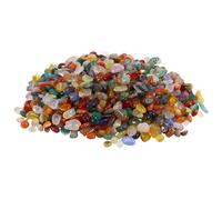 SUPVOX Natural Stone Pebble Crystal Agate Gravel Polished for Fish Tank Aquarium and Decorative Plant Pots