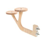 SUPVOX Natural Wood Bird Perch Stand for Parrots with Solid Construction Scratch-protected Smooth Surface Authentic Grain Texture and Stable Climbing Platform for Budgies Cockatiels