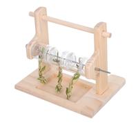 SUPVOX Natural Wood Parrot Perch Stand for All Bird Stable Safe Design with Easy Assembly for Macaws Cockatiels and More Durable Chewing Accessory
