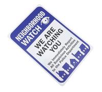 SUPVOX Neighborhood Alert Sign We Are Watching You Retro Warning for Home Security Weather Resistant Caution Sign with Pre Drilled for Easy Mounting Walls Fences Gates and Poles
