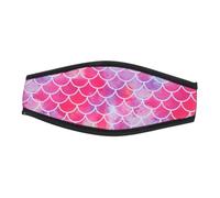 SUPVOX Neoprene Diving Mask Strap Covers Elastic Protective Sleeve for Swim and Scuba Hair-friendly Anti-pull Swim Goggles Strap Wraps Lightweight Reusable Pink Fish Scale Design