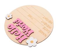 SUPVOX Newborn Birth Announcement Sign Rustic Nursery Decor with Flower Accent for Photography and Memories Smooth Finish Detailed Craftsmanship for Hospital Use