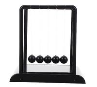 SUPVOX Newton Pendulum Balance Balls Desktop Scientific Decoration Black Medium Sized Physics Ornament for Office Home Classroom Stress Relief and Educational Gift