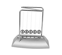 SUPVOX Newton's Cradle Z-shape Desktop Ornament Five Balls for Science Experiment Educational Dynamics Model for Learning and Office Decoration