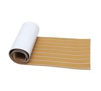 SUPVOX Non-slip Eva Faux Teak Decking Sheet Self-adhesive Flooring Mat for Boat, Yacht, and Rv, Light Brown and White Pattern, 240x45cm, Waterproof Marine Deck Pad for Boating