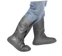 SUPVOX Non-slip Thickened Shoe Covers for Adults PVC Rain Boot Protectors for Sneakers Cycling Outdoor Reusable Footwear Barrier Keeps Dry and Slip-resistant