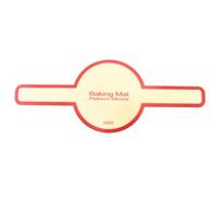 SUPVOX Non-Stick Silicone Baking Mat with Long Handles, Heat Resistant Pastry Dough Transfer Pad for Bread, Cookies, and Pizza Baking at Home, Red Edge Yellow Base