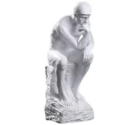 SUPVOX Nordic Style Resin Thinker Statue Figurine, White Tabletop Sculpture for Living Room, Office, and Bookshelf Decor, Artistic Meditation Figure for Home Accent