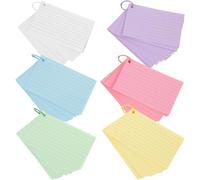 SUPVOX Note Pads Lined Index Cards with Rings for Travel Diaries and Word Writing Portable Flashcards for Study and Office Memo