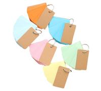 SUPVOX Notes Easy Portable Design with, 6pcs Binder Pads Assorted Colour Blank Cards Paper Notepads for and to Use Memory Memo Pads Random Color School Supplies