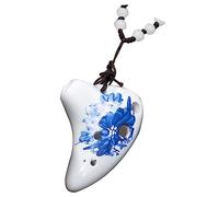 SUPVOX Ocarina Instrument Necklace 6-hole Ceramic Lightweight Easy and to Carry Musical for, Gift for Music Beginners Lovers and Travel Souvenirs