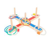 SUPVOX Outdoor Ring Toss Game with Plastic Rings and Hemp Rope Portable Indoor and Garden Quoits for Family Fun Camping Beach and Bbq Activities