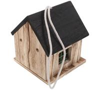 SUPVOX Outdoor Waterproof Parrot Nesting Box 16X16X18.5Cm Black - Small Bird Breeding House with Insulated Warmth for Parakeet Cockatiel Mating and Incubation