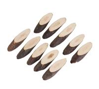 SUPVOX Oval Solid Wood Discs 3-4cm Size for Crafts 100pcs with Fine Polishing on Both Sides, Unfinished Wooden Slices for DIY Crafts and Table Numbers
