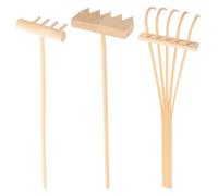SUPVOX Pack of 3 Mini Meditation Accessories Rake Set for Zen Garden Sand Tray DIY Tabletop Decoration Feng Shui Decor for Home Office