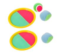 SUPVOX Paddle Ball Toss Catch Game Set for Parents Interactive Sticky Bat and Soft Balls Safe Outdoor Family Fun with Orange Catch Boards Random Color