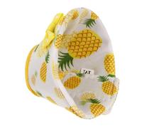 SUPVOX Parrot Anti-bite Neck Collar Protective Bird Cone Yellow Pineapple Pattern L Size Pet Supply for Plumage Picking Prevention and Injury Recovery