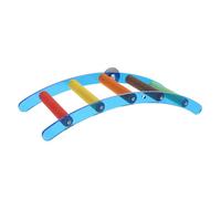 SUPVOX Parrot Arch Ladder Blue Acrylic Perch Stand for Birds Cage Mount Climbing Stair Fun Training Exercise and Rest for Pet Parrots