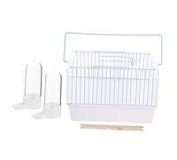 SUPVOX Parrot Carrying Cage Portable Birdcage Wire Birdcage for Outdoor Use Bird Travel Carrier Small Pet Bird Cage Handle