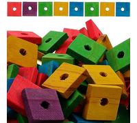 SUPVOX Parrot Wooden Chip Toys 100 Pieces Bird Playing Toys for Cockatiels Parakeets Parrots