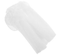 SUPVOX Pearl-Edged White Tulle Netting Roll for Floral Bouquet Wrapping, 1 Roll Wrapping Gauze Mesh Fabric with Ruffled Edge, Wedding and Party Present Packaging Decor