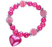 SUPVOX Pearl Heart Bracelet for Girls Beaded Bracelet Delicate Design for Year Olds Wrist Jewelry for Everyday Wear