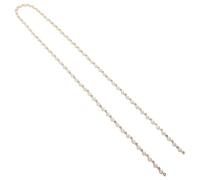 SUPVOX Pearl Rhinestone Trim Chain DIY Sewing Applique with Gold Base, Creative Beaded Trim for Clothing, Shoe Decorations, and Craft Embellishments