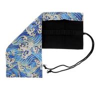 SUPVOX Pencil Case Wear-Resistant Japanese Style Cotton and Linen Roll up Space Saving Large Capacity Delicate Printing Pattern Pen Organizer Pouch for Back to School Season