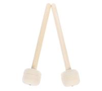 SUPVOX Percussion Instrument Accessories with Wool Felt Head Firm and Stable Drum Mallet Sticks and Wood Handle 2pcs for Bass Drum and Timpani Playing