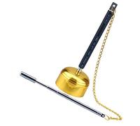 SUPVOX Percussion Instrument Temple Bell Smooth Polished Meditation Bell for Buddhism Durable Handle Loud Sound for Spiritual Practice and Buddhist Supplies