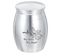 SUPVOX Pet Ash Storage Box Cremation Urn Silver Mini Bone Ash Container for Dog and Cat Memorial Keepsake Suitable for Pet Funeral and Home Display