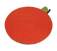 SUPVOX Pet Cat Scratch Board Orange Shaped Sisal Scratching Pad Cartoon Style Scratching Rest Place Mat for Cats Balcony Garden