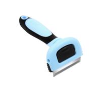 SUPVOX Pet Comb with Handle for Dogs Blue Abs Material Double-row Teeth Grooming Tool for Removing Loose Hair and Detangling Fur Easy to Use Pet Grooming Accessory