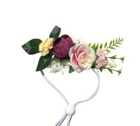 SUPVOX Pet Dog Wreath Flower Garland Adjustable Fiber Headwear