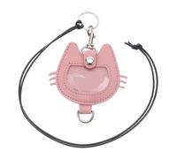 SUPVOX Pet Hair Memorial Keychain PU Leather Cat Head Keepsake with Storage Holder Elegant Bag Pendant for Commemorative Keyring for Cats and Dogs Stylish Functional Tribute Accessory
