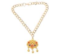 SUPVOX Pet Metal Longevity Lock Pendant Necklace for Cats and Dogs Adjustable Festive Jingle Bell Jewelry Elegant Design for Holiday Occasions Sturdy Construction for Use