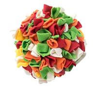 SUPVOX Pet Snuffle Ball for Dogs Slow Feeder Ball with Food Hiding Design Interactive Puppy Training for Stress Relief and Scent Exercise in Red Orange Yellow Green White