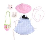 SUPVOX Pet Vest Leash Set for Hamster Bunny Outdoor Walking Harness Striped Pattern for Small Animals