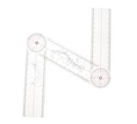 SUPVOX Physical Therapy Goniometer 17 Inch Acrylic Joint Angle Measuring Tool with Lightweight Ergonomic Design for Spinal and Limb Mobility Assessment in Orthopedic Rehab