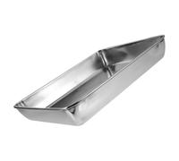 SUPVOX Pigeon Bathing Tub Bird Cage Bathtub Comfortable Bathing Experience Deep Design Prevents Water Splashing Stainless Steel Simple Shape Suitable for Bird Cage Small Pets